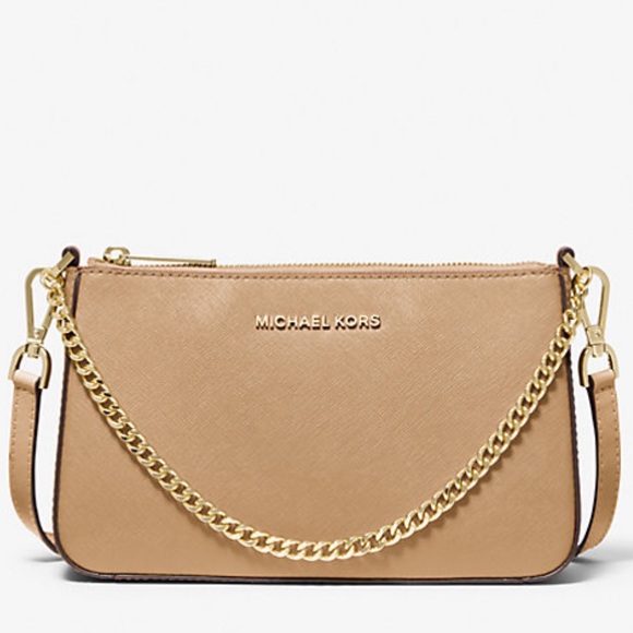 Michael Kors Handbags - MICHAEL KORS 100% Leather Crossbody Bag, Camel/Gold + Other Colours!